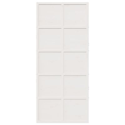 vidaXL Porte de grange blanc 90x208 cm bois massif de pin