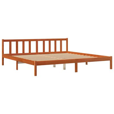 vidaXL Cadre de lit sans matelas cire marron 180x200cm bois pin massif