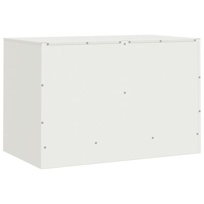 vidaXL Meuble TV blanc 67x39x44 cm acier