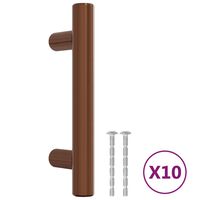 vidaXL Poignées d'armoire 10 pcs bronze 64 mm acier inoxydable