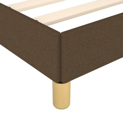 vidaXL Cadre de lit sans matelas marron foncé 120x190 cm tissu