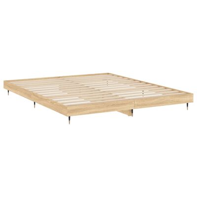 vidaXL Cadre de lit sans matelas chêne sonoma 200x200 cm