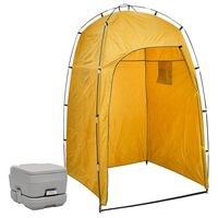 vidaXL Toilette portable de camping avec tente 10+10 L