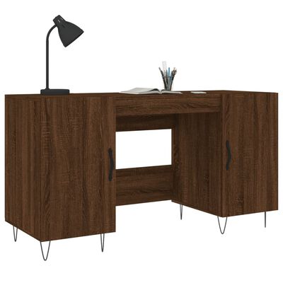 vidaXL Bureau chêne marron 140x50x75 cm bois d'ingénierie