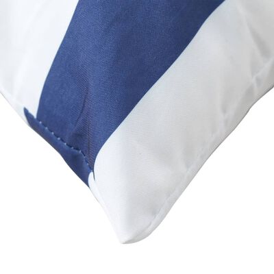 vidaXL Coussins de palette lot de 3 rayures bleues/blanches