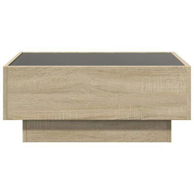 vidaXL Table basse avec LED chêne sonoma 70x50x30 cm bois d'ingénierie