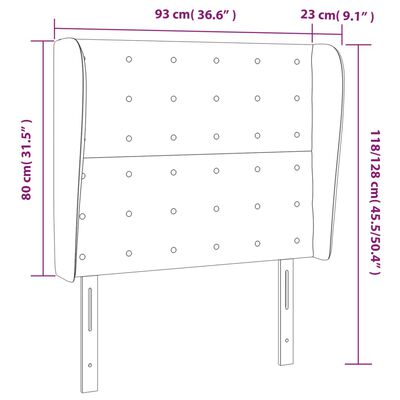 vidaXL Tête de lit avec oreilles Cappuccino 93x23x118/128cm Similicuir