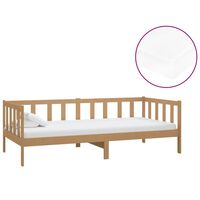 vidaXL Lit de repos et matelas 90x200cm Marron miel Bois de pin massif