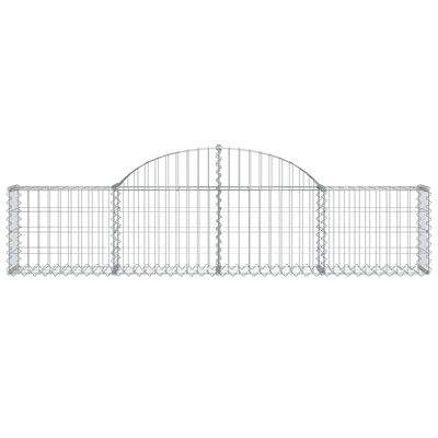 vidaXL Paniers à gabions arqués 4 pcs 200x30x40/60 cm Fer galvanisé