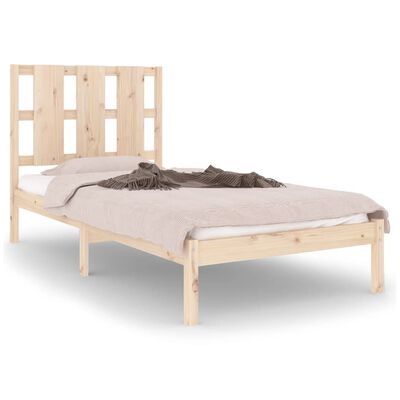 vidaXL Cadre de lit bois massif 90x190 cm simple