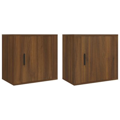 vidaXL Tables de chevet murales 2 pcs Chêne marron 50x30x47 cm