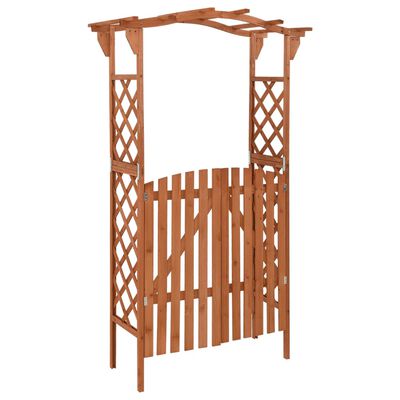 vidaXL Pergola avec portail 116x40x204 cm Bois de sapin massif