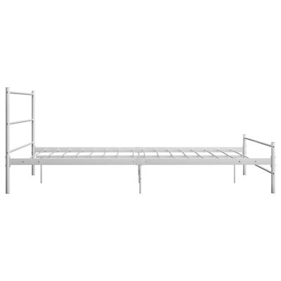 vidaXL Cadre de lit sans matelas blanc métal 140x200 cm