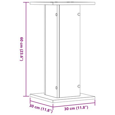 vidaXL Supports pour plantes 2 pcs gris béton bois d'ingénierie