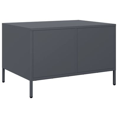 vidaXL Meuble TV anthracite 68x50x43,5 cm acier laminé à froid