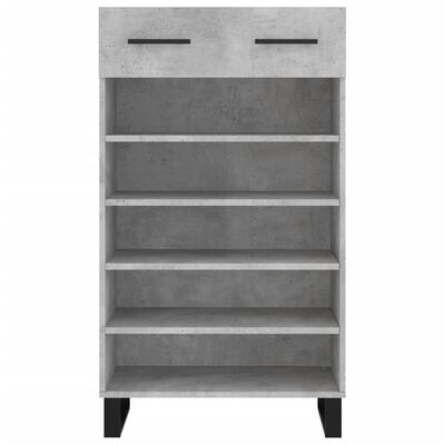 vidaXL Armoire à chaussures gris béton 60x35x105 cm bois d'ingénierie