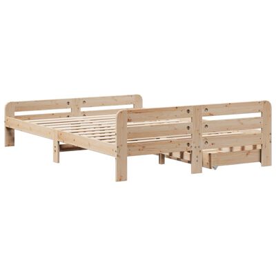 vidaXL Cadre de lit sans matelas 140x190 cm bois de pin massif