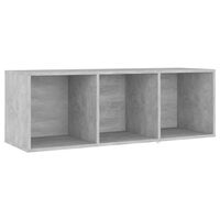 vidaXL Meuble TV gris béton 107x35x37 cm bois d’ingénierie