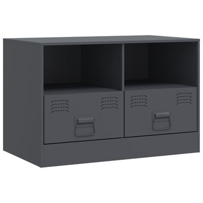 vidaXL Meuble TV anthracite 67x39x44 cm acier