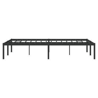 vidaXL Cadre de lit métal sans matelas noir 120x200 cm