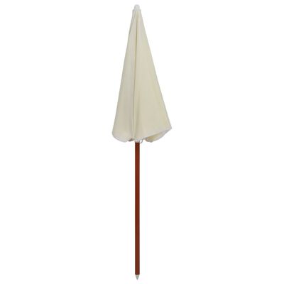 vidaXL Parasol de jardin avec mât en acier 180 cm Sable