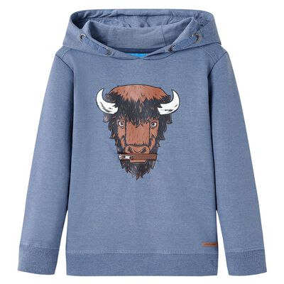 Sweatshirt à capuche pour enfants bleu mélange 128