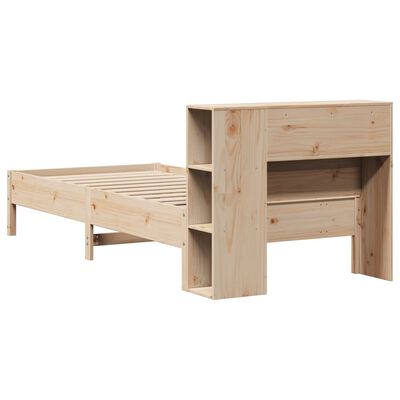 vidaXL Lit bibliothèque sans matelas 90x190 cm bois de pin massif