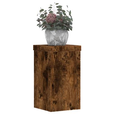 vidaXL Supports pour plantes 2 pcs chêne fumé bois d'ingénierie