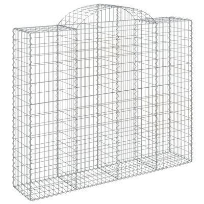 vidaXL Paniers à gabions arqués 30 pcs 200x50x160/180 cm Fer galvanisé