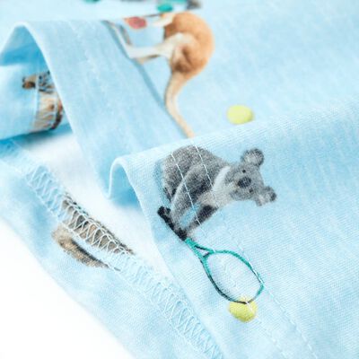 T-shirt pour enfants mélange bleu clair 140