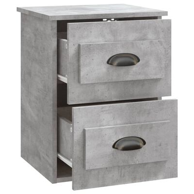 vidaXL Tables de chevet murales 2 pcs gris béton 41,5x36x53 cm