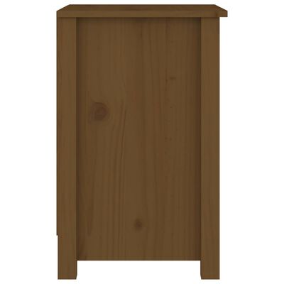 vidaXL Table de chevet Marron miel 40x35x55 cm Bois de pin solide