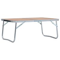 vidaXL Table pliable de camping Marron Aluminium 60x40 cm