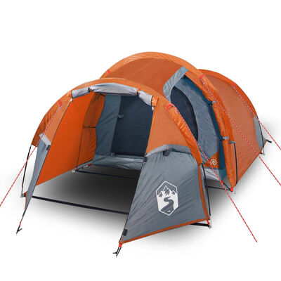 vidaXL Tente de camping tunnel 3 personnes orange imperméable