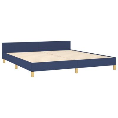 vidaXL Cadre de lit sans matelas bleu 180x200 cm tissu