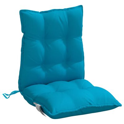 vidaXL Coussins de chaise à dossier bas lot de 4 bleu clair