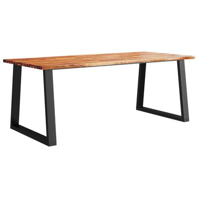 vidaXL Table à manger 200x90x75 cm bois d'acacia solide à bord vif