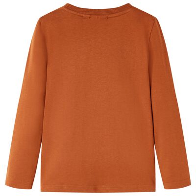 T-shirt enfants à manches longues orange brûlé 104