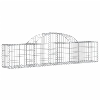 vidaXL Paniers à gabions arqués 20 pcs 200x30x40/60 cm Fer galvanisé