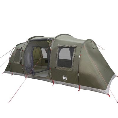 vidaXL Tente de camping tunnel 4 personnes vert olive imperméable