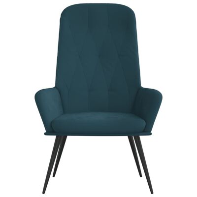 vidaXL Chaise de relaxation Bleu Velours