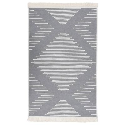 vidaXL Tapis Gris foncé 120x180 cm Coton