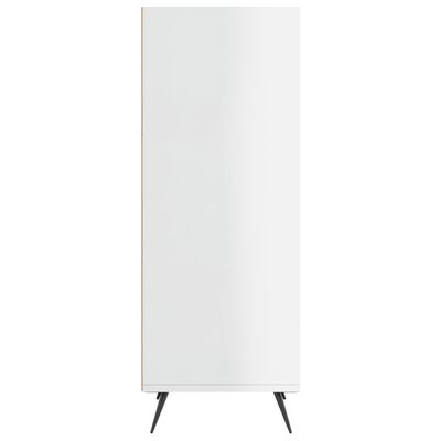 vidaXL Armoire à étagères blanc brillant 34,5x32,5x90 cm