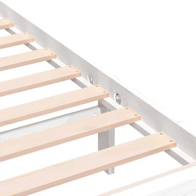 vidaXL Cadre de lit sans matelas blanc bois massif 100x200 cm