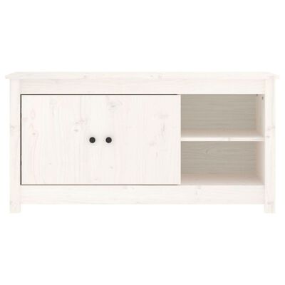 vidaXL Meuble TV Blanc 103x36,5x52 cm Bois de pin massif