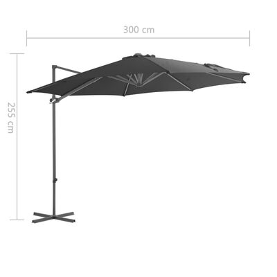 vidaXL Parasol avec base portable Anthracite