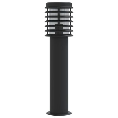 vidaXL Lampadaire d'extérieur noir 60 cm acier inoxydable