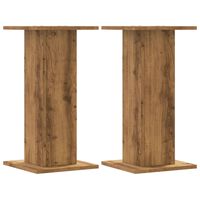 vidaXL Supports de haut-parleurs 2 pcs chêne artisanal bois ingénierie