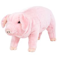 vidaXL Jouet en peluche Cochon rose XXL