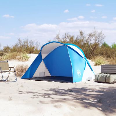 vidaXL Tente de plage 2 personnes bleu azuré escamotable imperméable